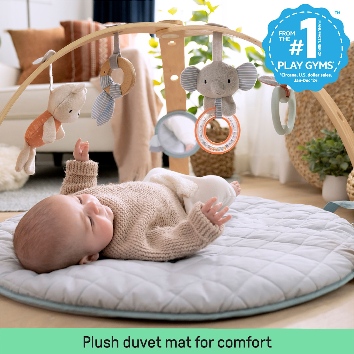 Ingenuity Cozy Spot Duvet Baby Activity Gym and Play Mat - Loamy.