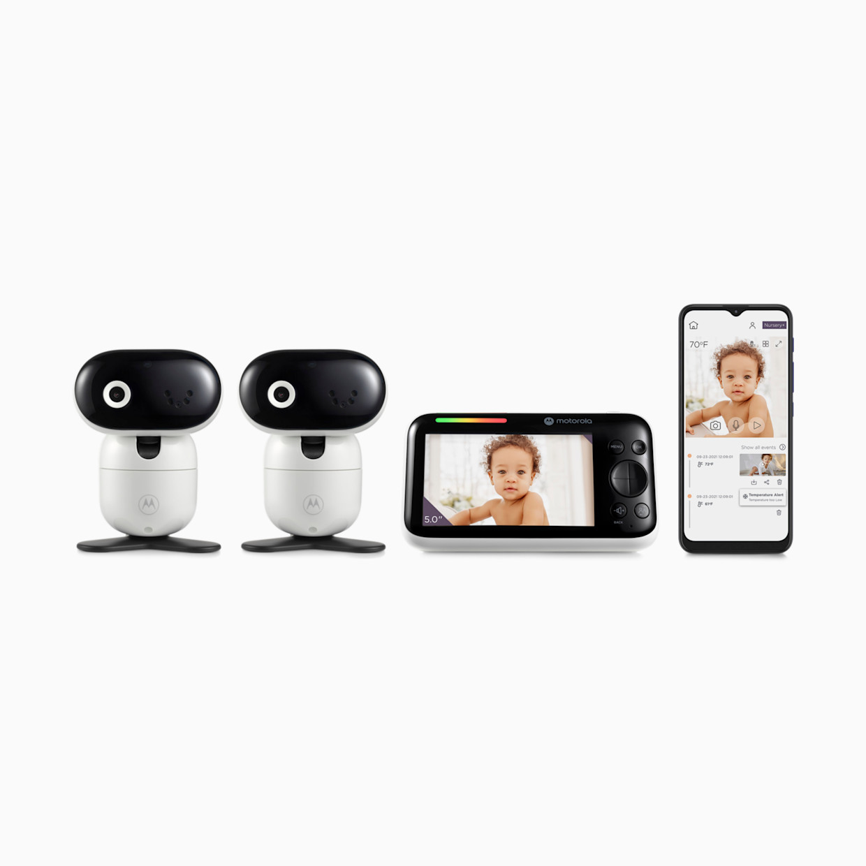 Motorola PIP 1510 Connect 5" 1080p Remote Pan/Tilt Video Baby Monitor - 2 Cameras.