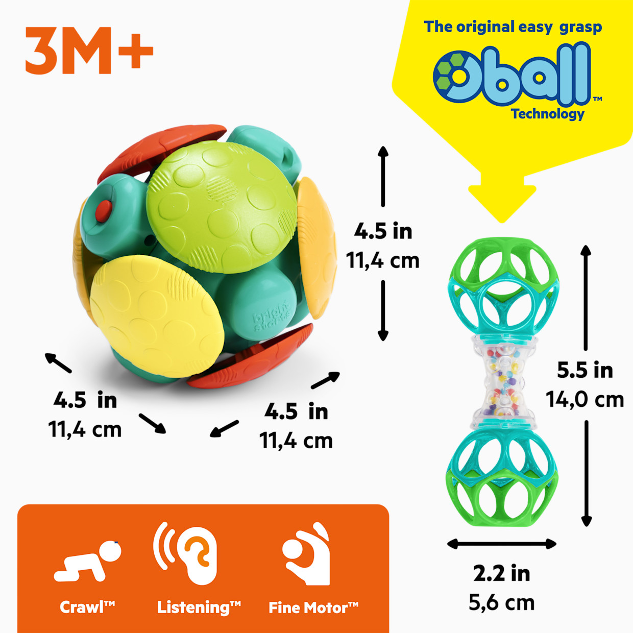 Bright Starts Wobble & Rattle Gift Set, 2-PK.