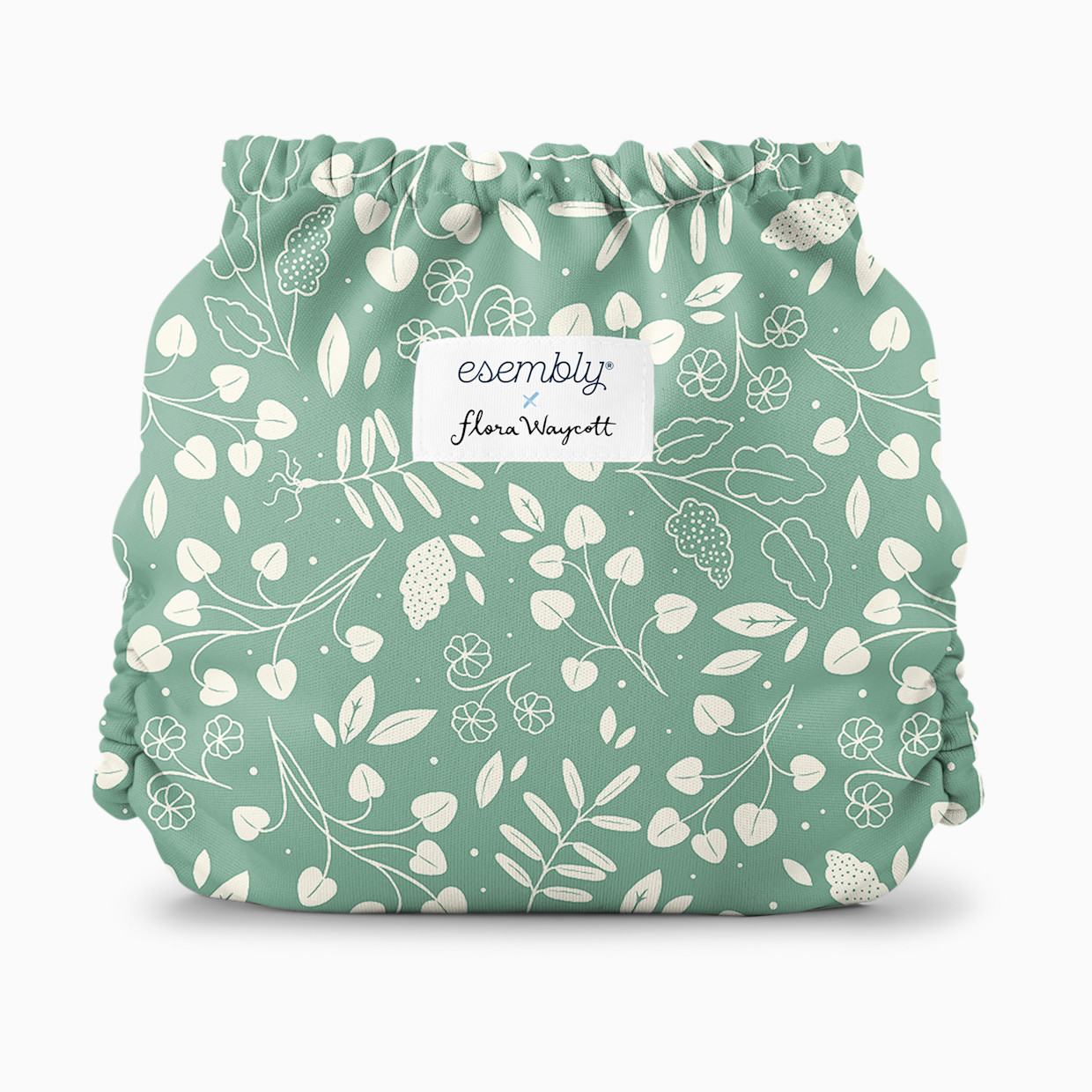 Esembly Recycled Diaper Cover (Outer) + Swim Diaper - Botany, Size 2 (18-35 Lbs).