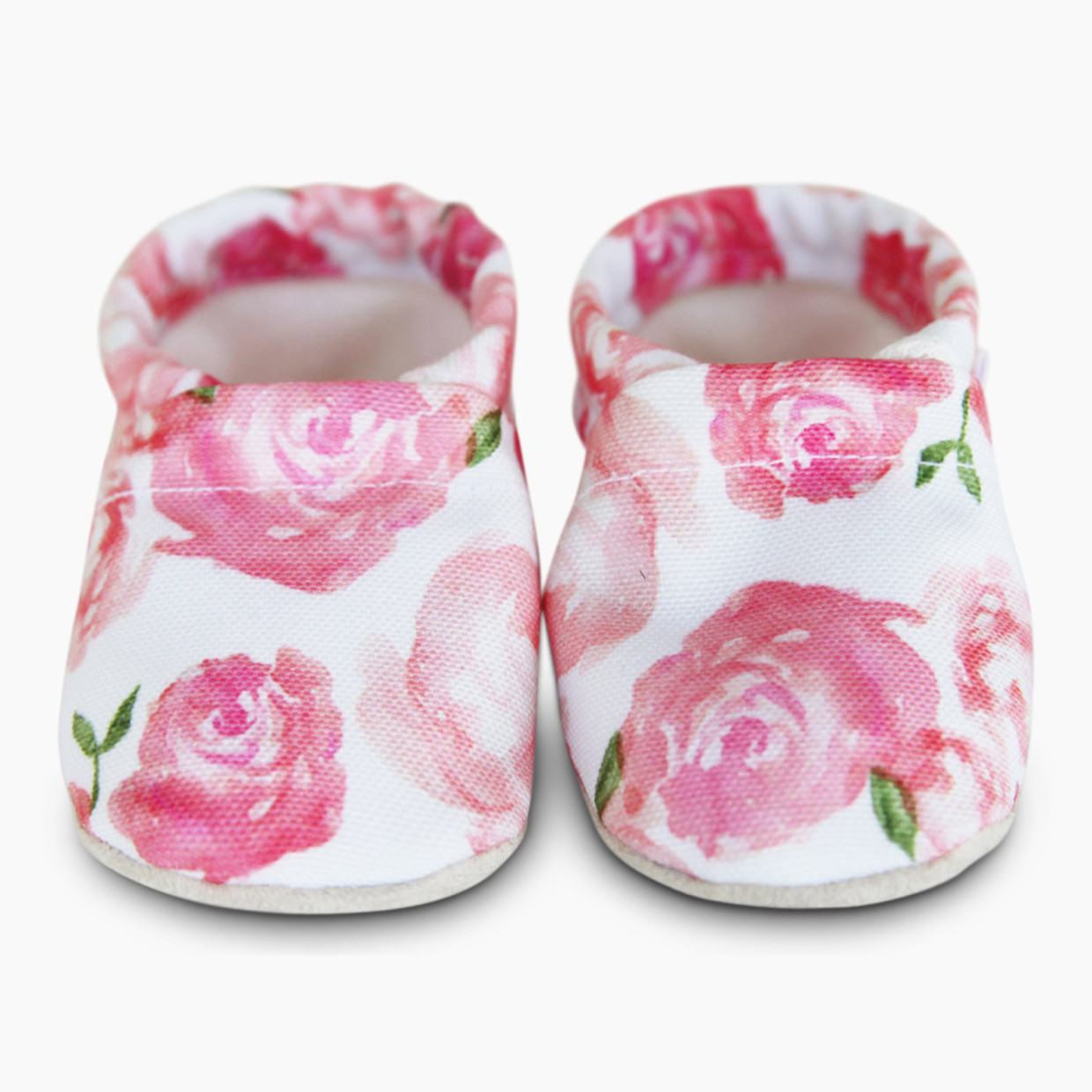 Clamfeet Cotton Canvas Moccasins - Rosalee Rose, 1M (0-6 Months).