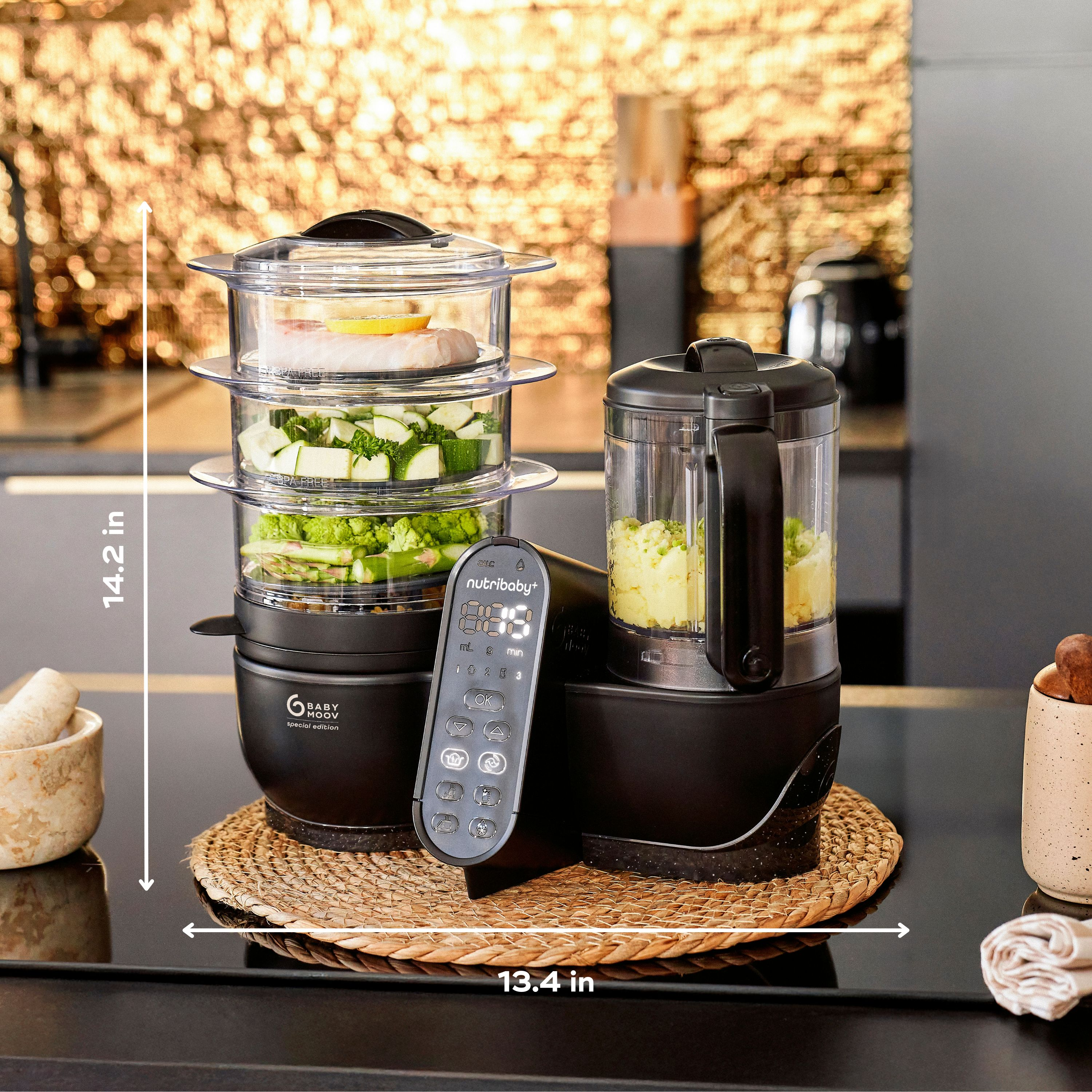 Babymoov Duo Meal Station XL - Black.