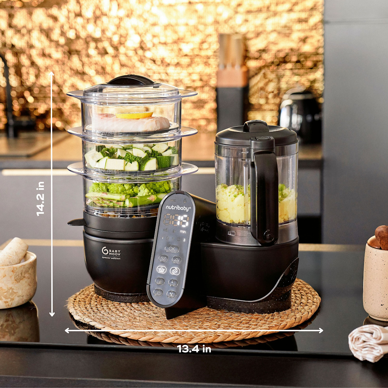 Babymoov Duo Meal Station XL - Black.