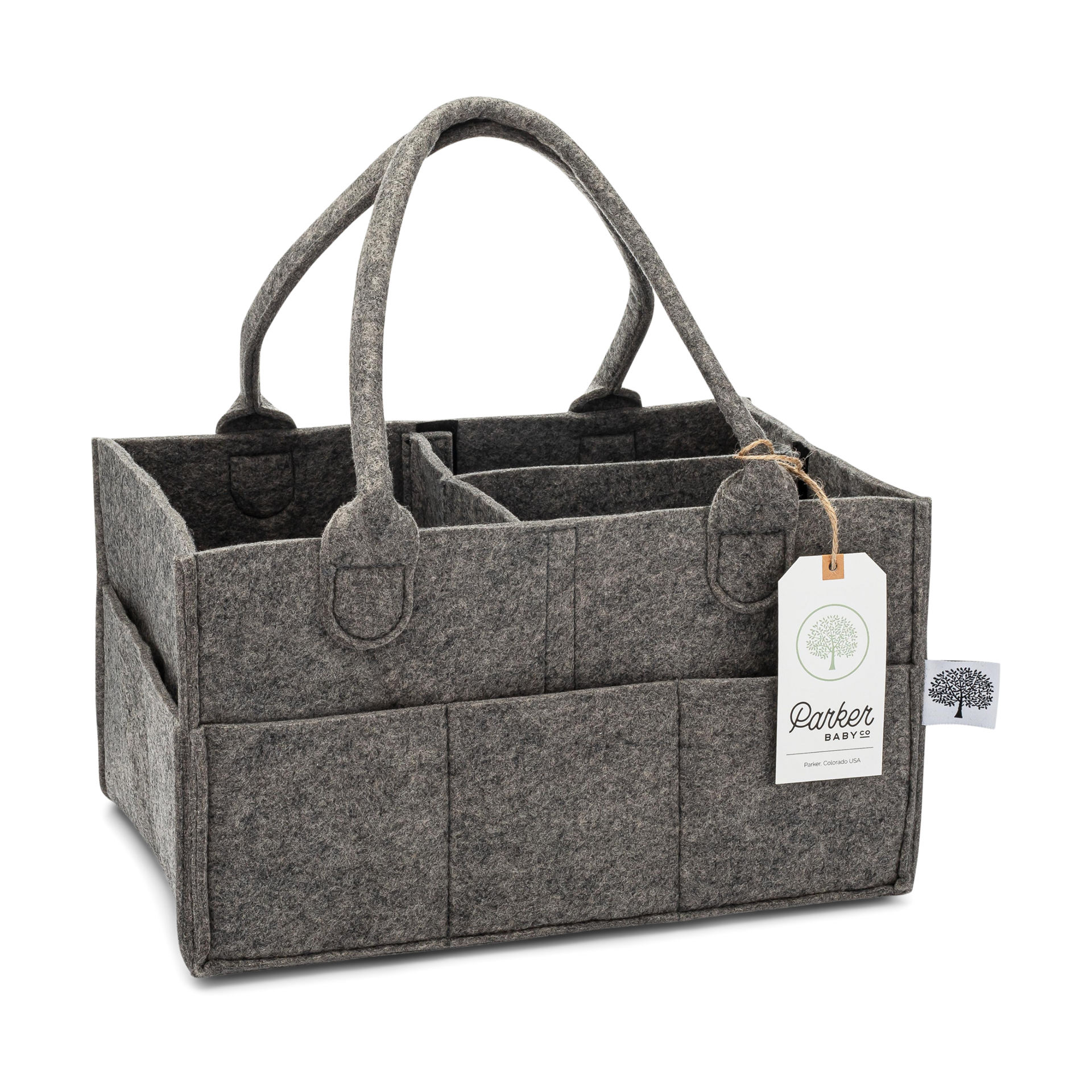 Parker Baby Co. Diaper Caddy - Peppercorn, Regular.