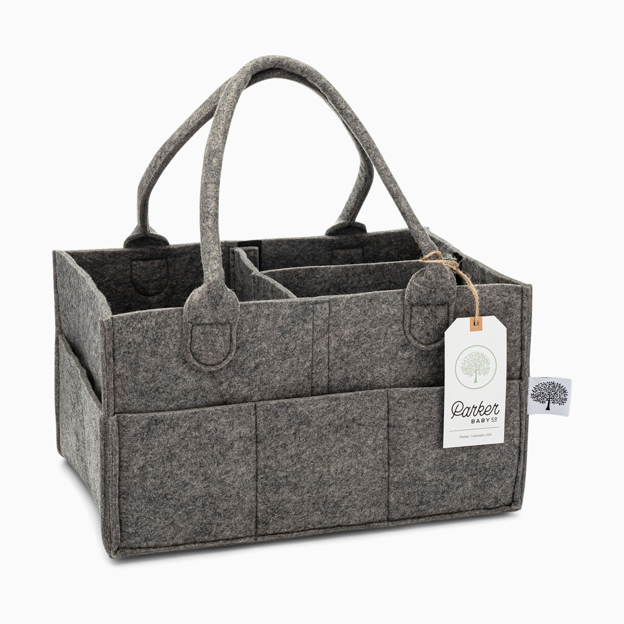Parker Baby Co. Diaper Caddy - Peppercorn, Regular.