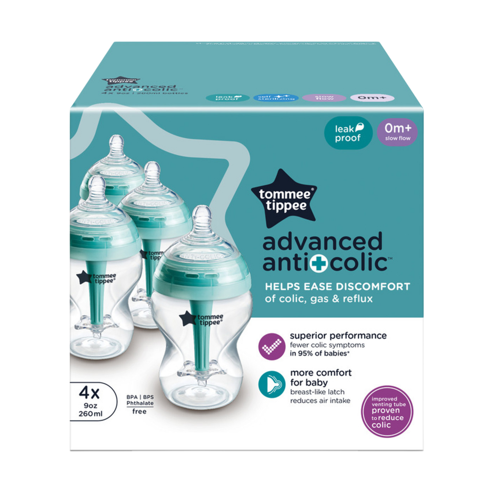 Tommee Tippee Advanced Anti-Colic Baby Bottles.