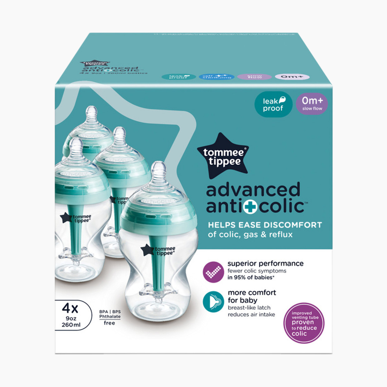Tommee Tippee Advanced Anti-Colic Baby Bottles.