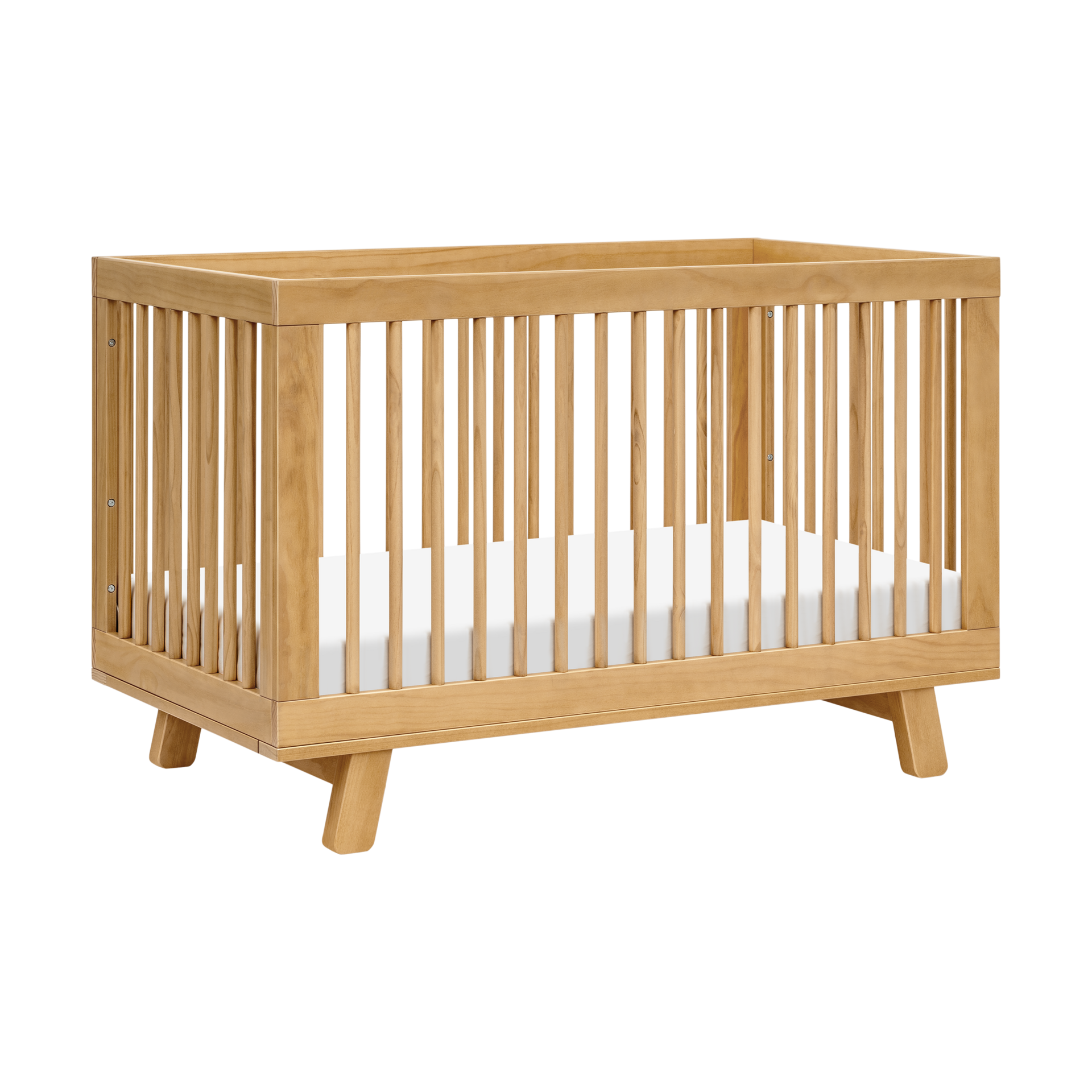 babyletto Hudson 3-in-1 Convertible Crib with Toddler Bed Conversion Kit - Honey.