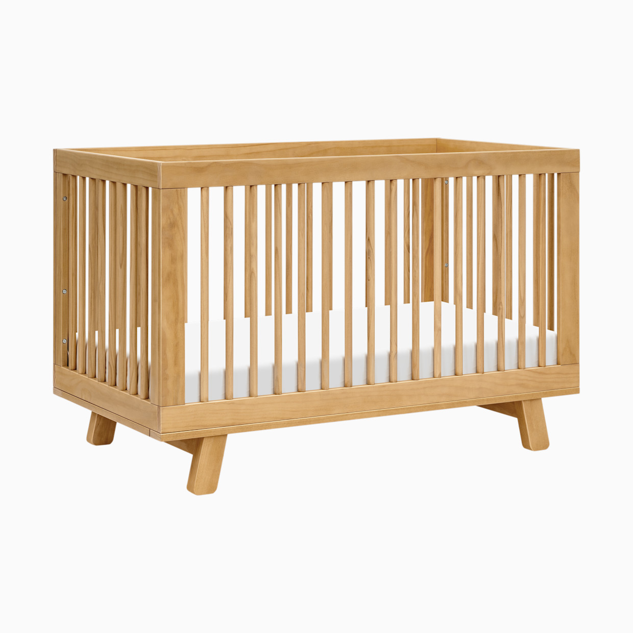 babyletto Hudson 3-in-1 Convertible Crib with Toddler Bed Conversion Kit - Honey.