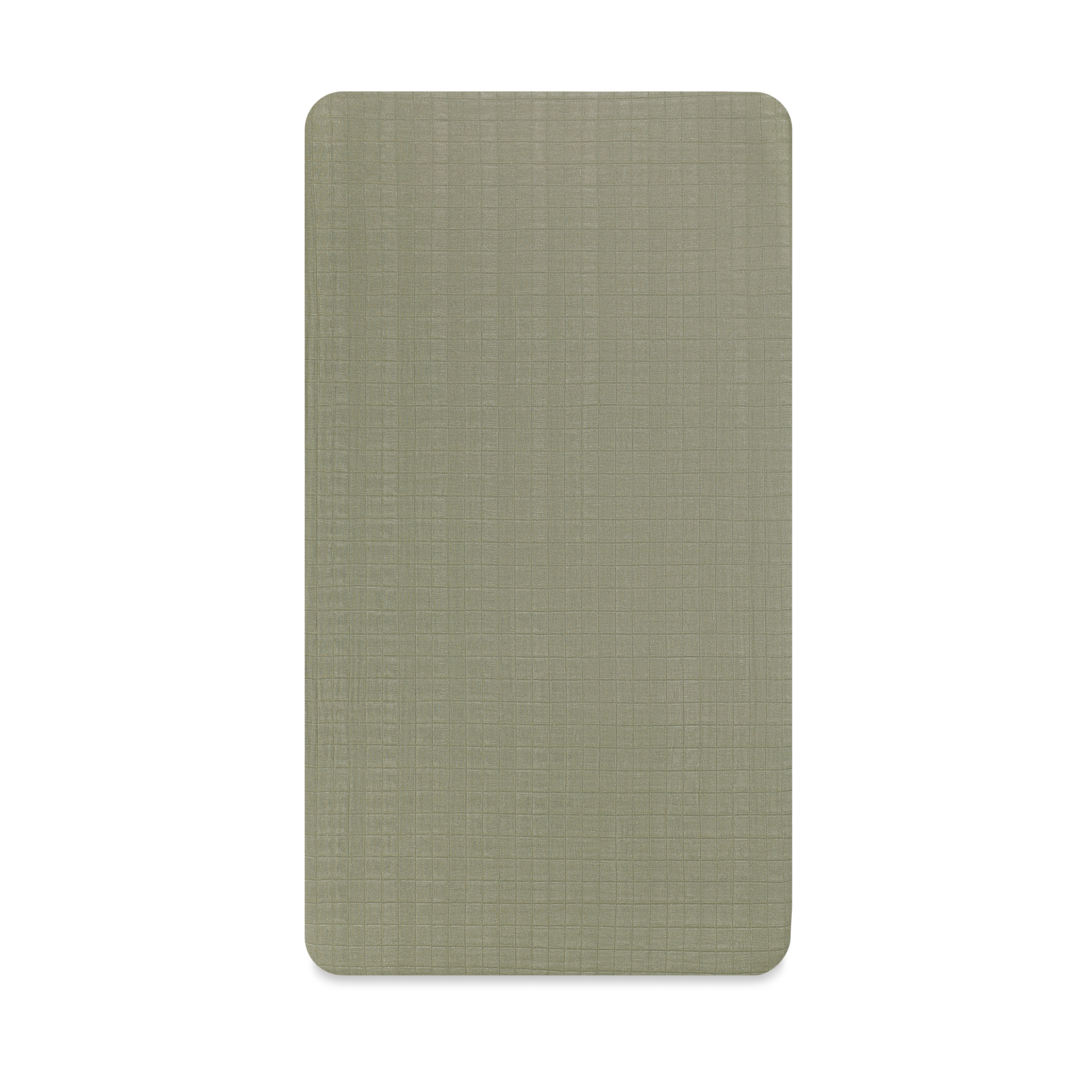 babyletto Crib Sheet in GOTS Certified Organic Muslin Cotton - Matcha.