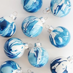 Marbled Ornaments