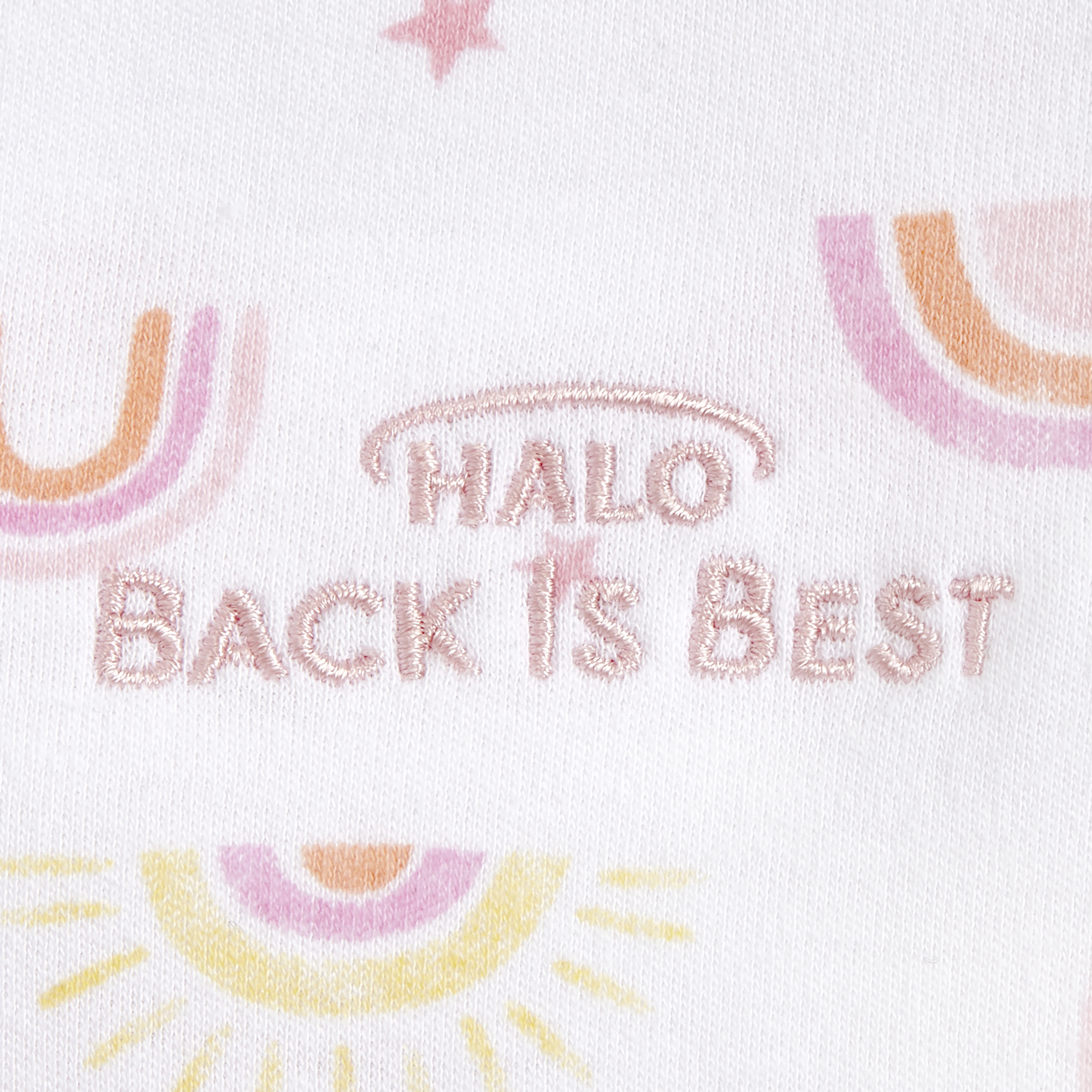 Halo SleepSack Swaddle Cotton - Sunshine Rainbows, Small.