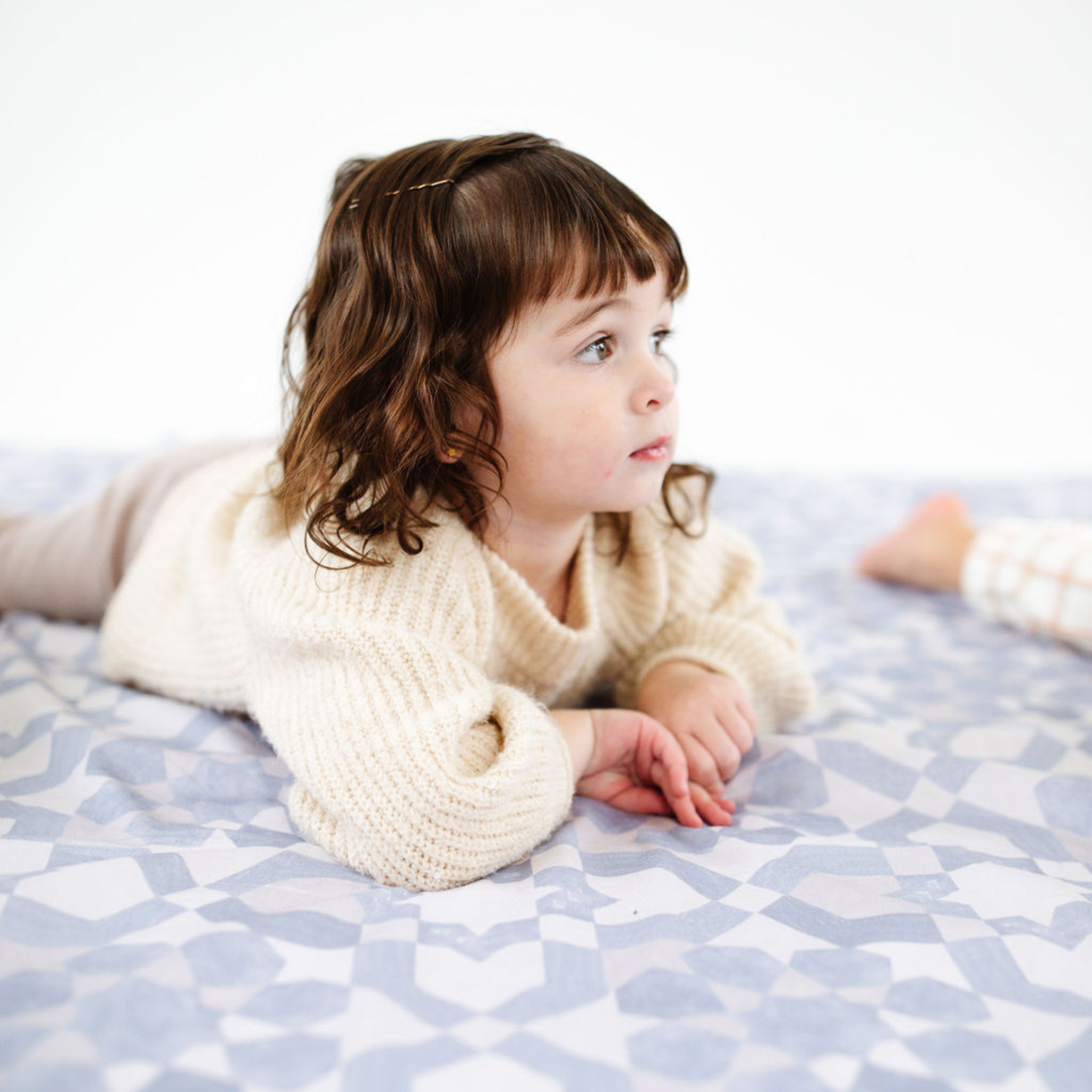 Toki Kids Epic Organic Cotton Play Mat - Blue Tile.