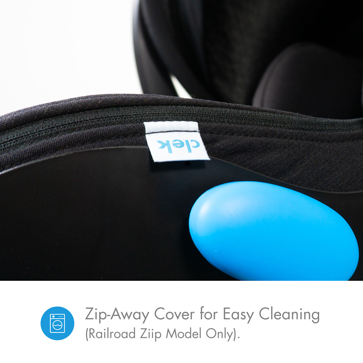 Clek Liingo Baseless Infant Car Seat - Railroad Ziip (Flame Retardant Free).