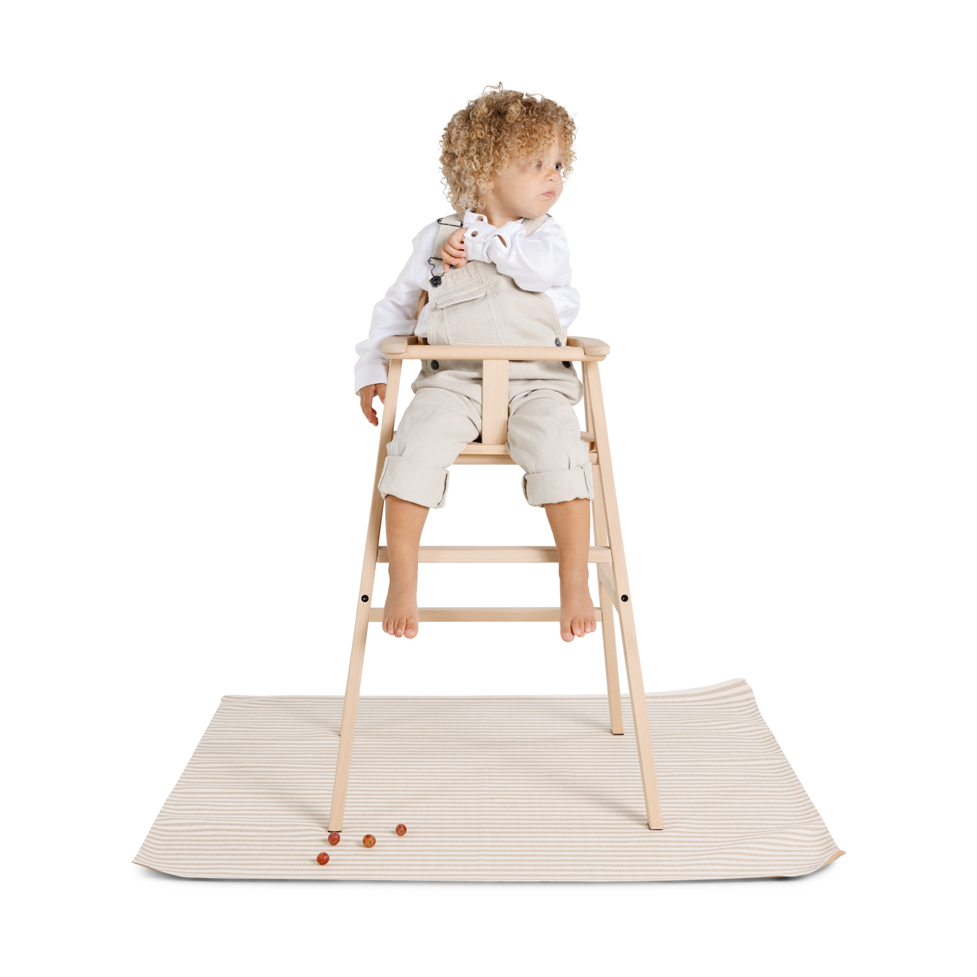 Gathre Easy Clean High Chair & Play Mat - Cafe Stripe.