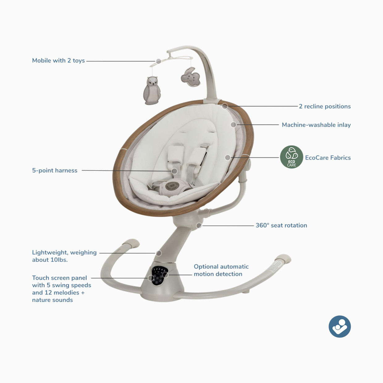 Maxi-Cosi Cassia Swing - Classic Latte.