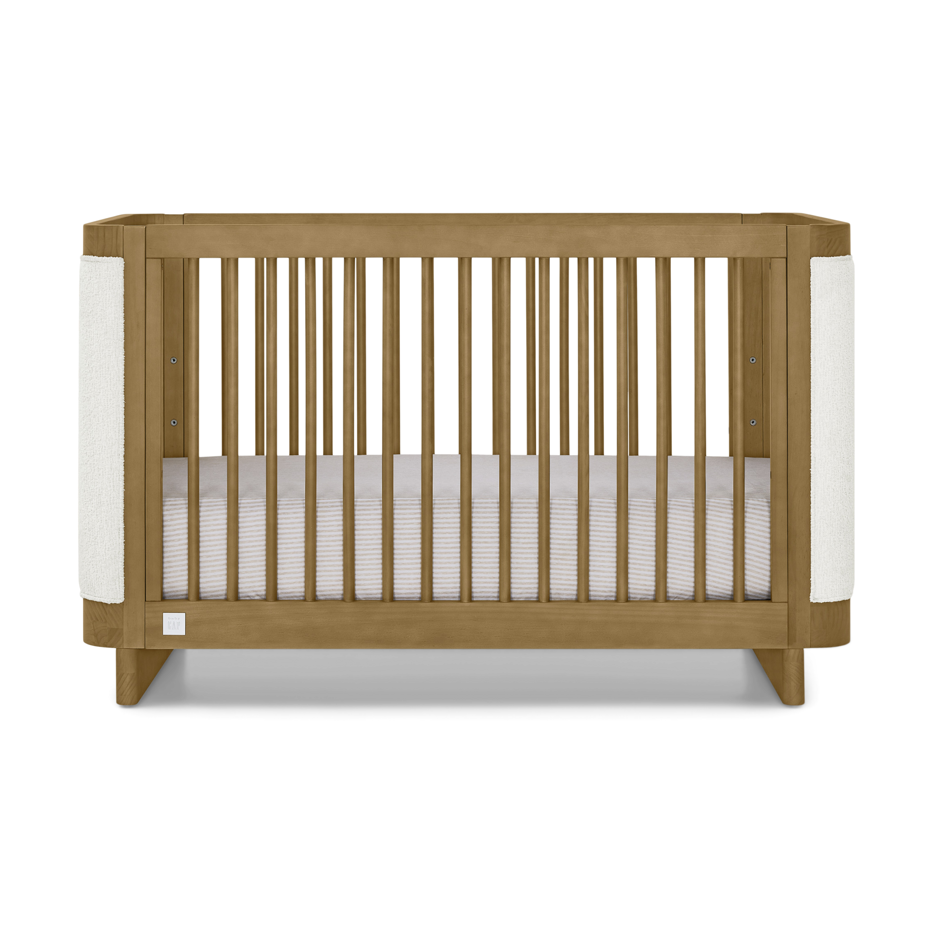 Delta Children babyGap Callie 4-in-1 Upholstered Crib - Acorn/White Boucle.