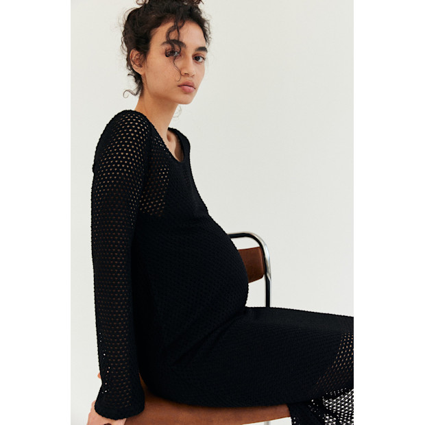 H&M MAMA Hole-knit Dress.