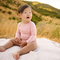 Mauve Blush Long Sleeve Bodysuit - Little Sleepies