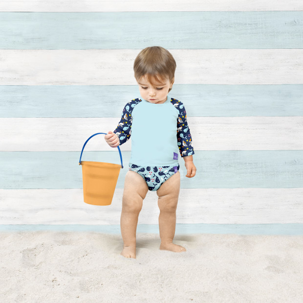 Bambino Mio Swim Rashguard - Nautical, Small (0-6 Months).