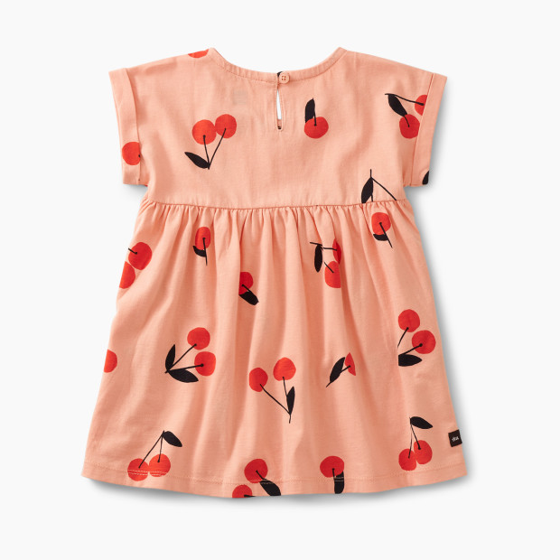 Tea Collection Empire Dress - Cherry Toss In Pink, 3-6 Months.