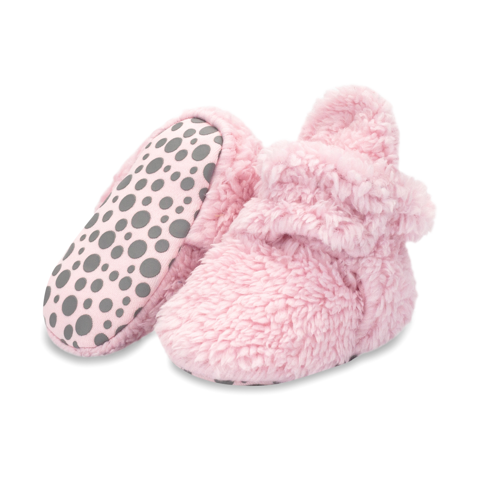 Zutano Furry Gripper Bootie - Baby Pink Furry, 6 M.