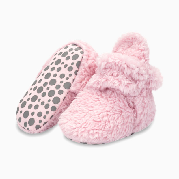 Zutano Furry Gripper Bootie - Baby Pink Furry, 6 M.