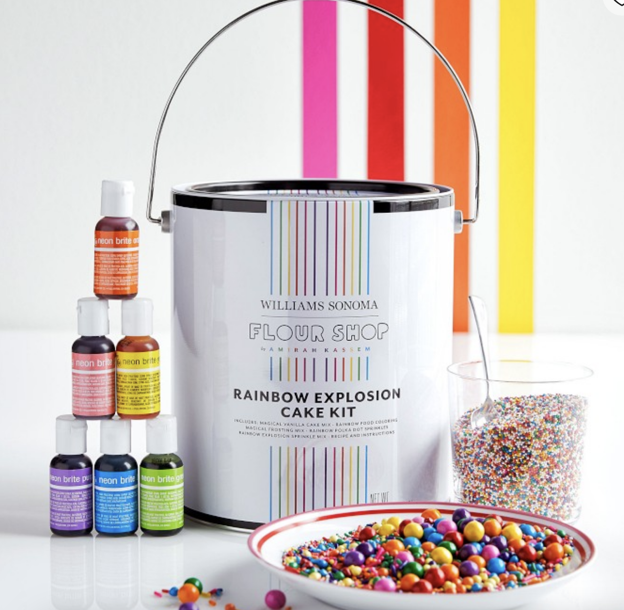 Williams Sonoma Flour Shop Rainbow Explosion Cake Kit.