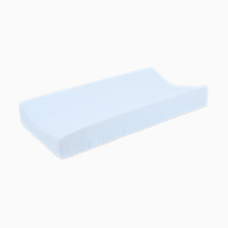 aden + anais Essentials Changing Pad Cover, 100% Cotton Muslin, Super Soft, Breathable, Tailored Snug Fit, Single, Solid Blue