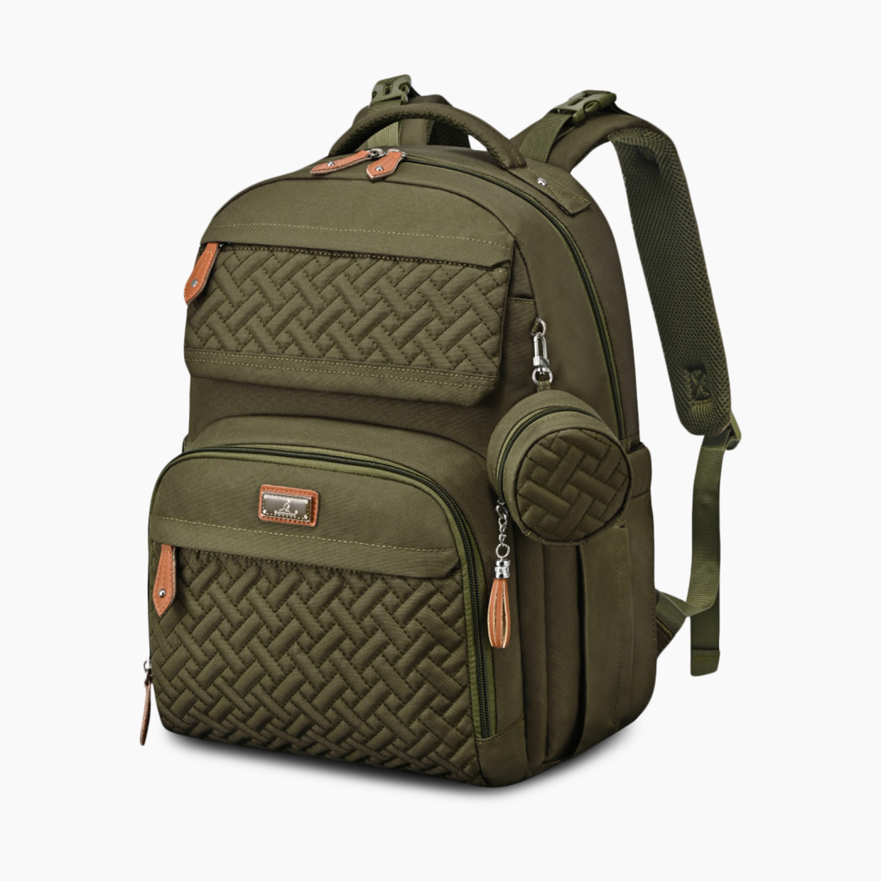 Babbleroo Travel Diaper Bag Backpack - Army Green.