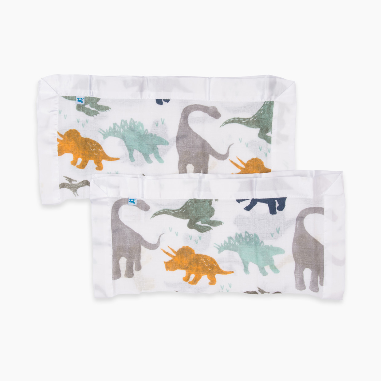 Little Unicorn Cotton Muslin Security Blanket (2 Pack) - Dino Friends.