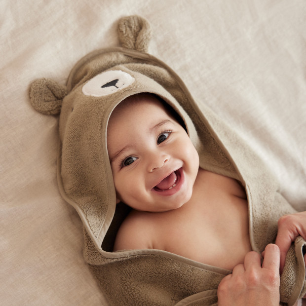 MORI Hooded Animal Baby Bath Towel - Bear, One Size.