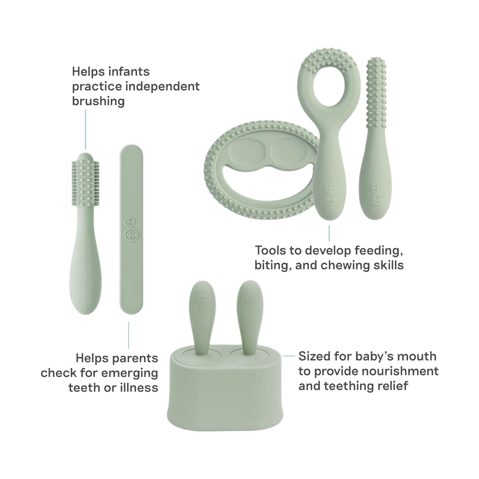 ezpz Prepare for Starting Solids Kit - Sage.