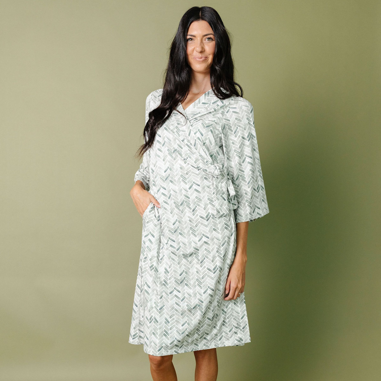 Copper Pearl Printed Women's Everyday Robe - Alta, Small.