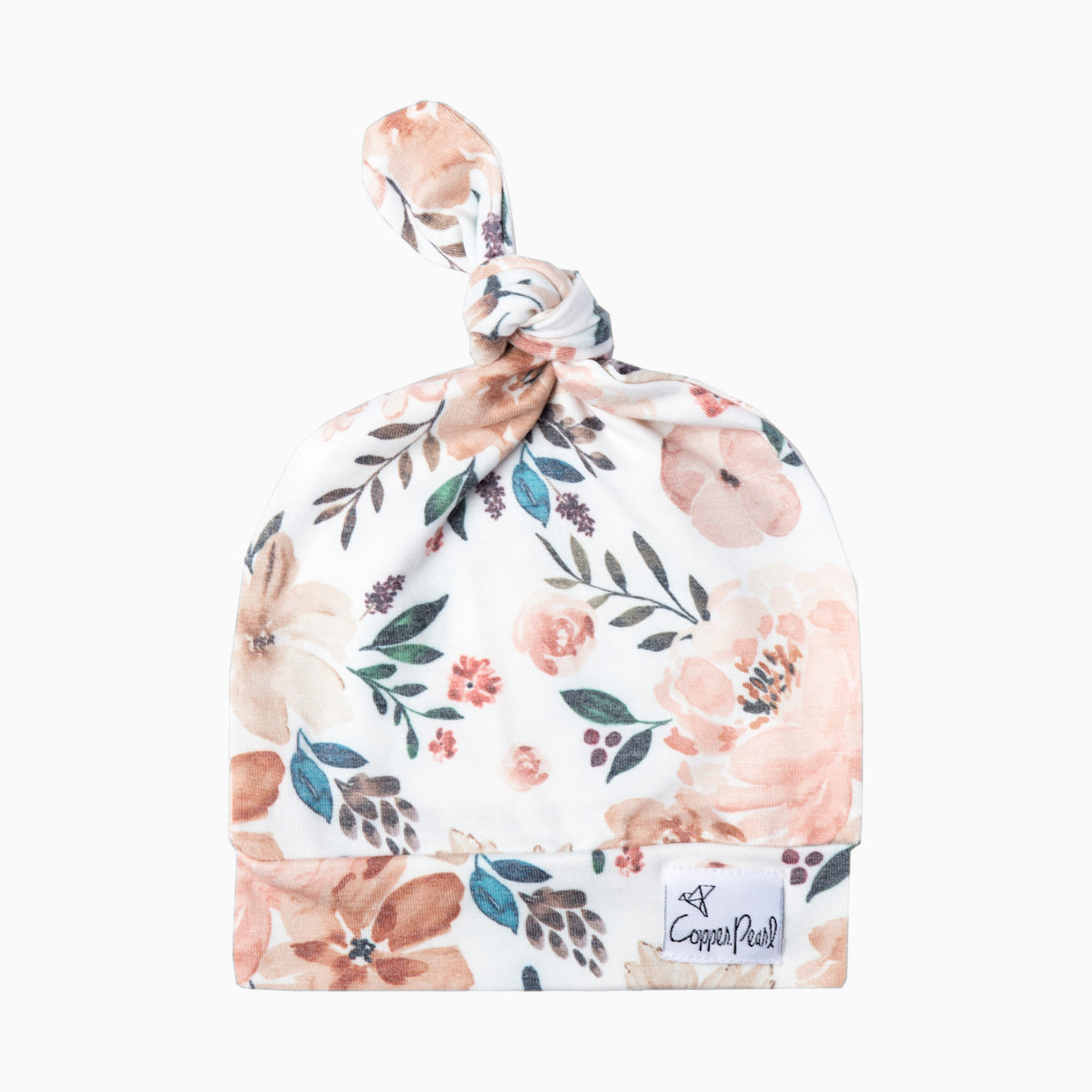 Copper Pearl Printed Top Knot Hat - Autumn.