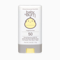 Sun Bum Baby Bum Mineral SPF 50 Sunscreen Stick - Hawaii 104 Act Compliant (Without Octinoxate & Oxybenzone) - UVA/UVB Face and Body Protection - Unscented for Sensitive Skin - Travel Size 0.45 Oz