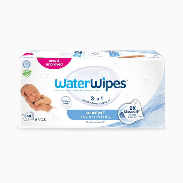 WaterWipes Sensitive+ Newborn & Baby Wipes.