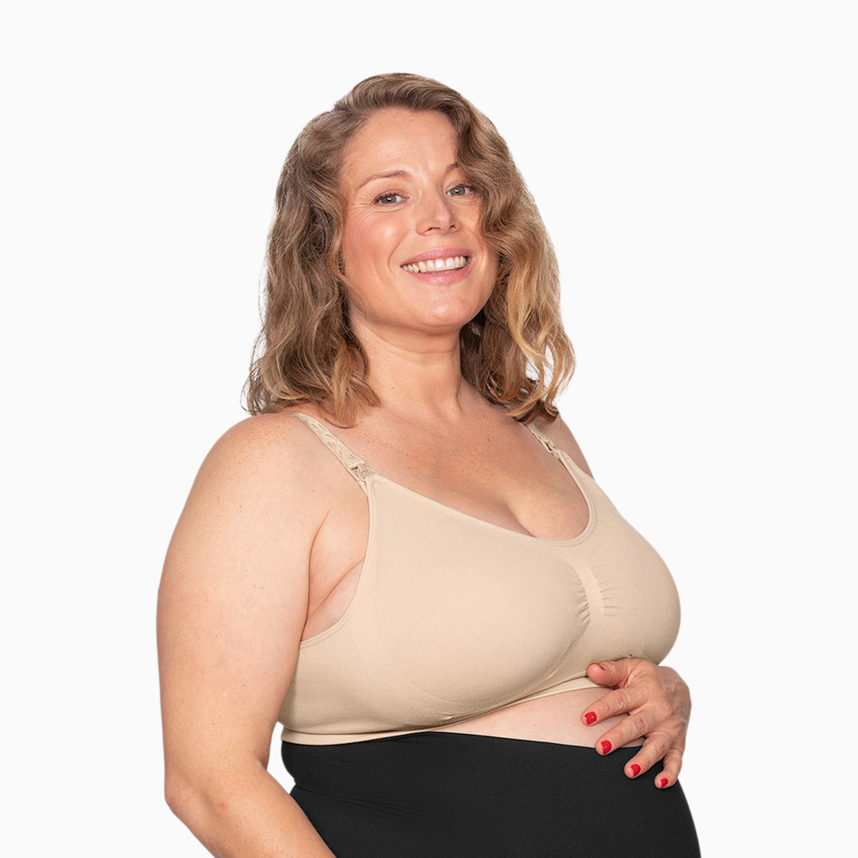 Kindred Bravely Simply Sublime Seamless Nursing Bra For Breastfeeding - Beige, X-Large Busty.