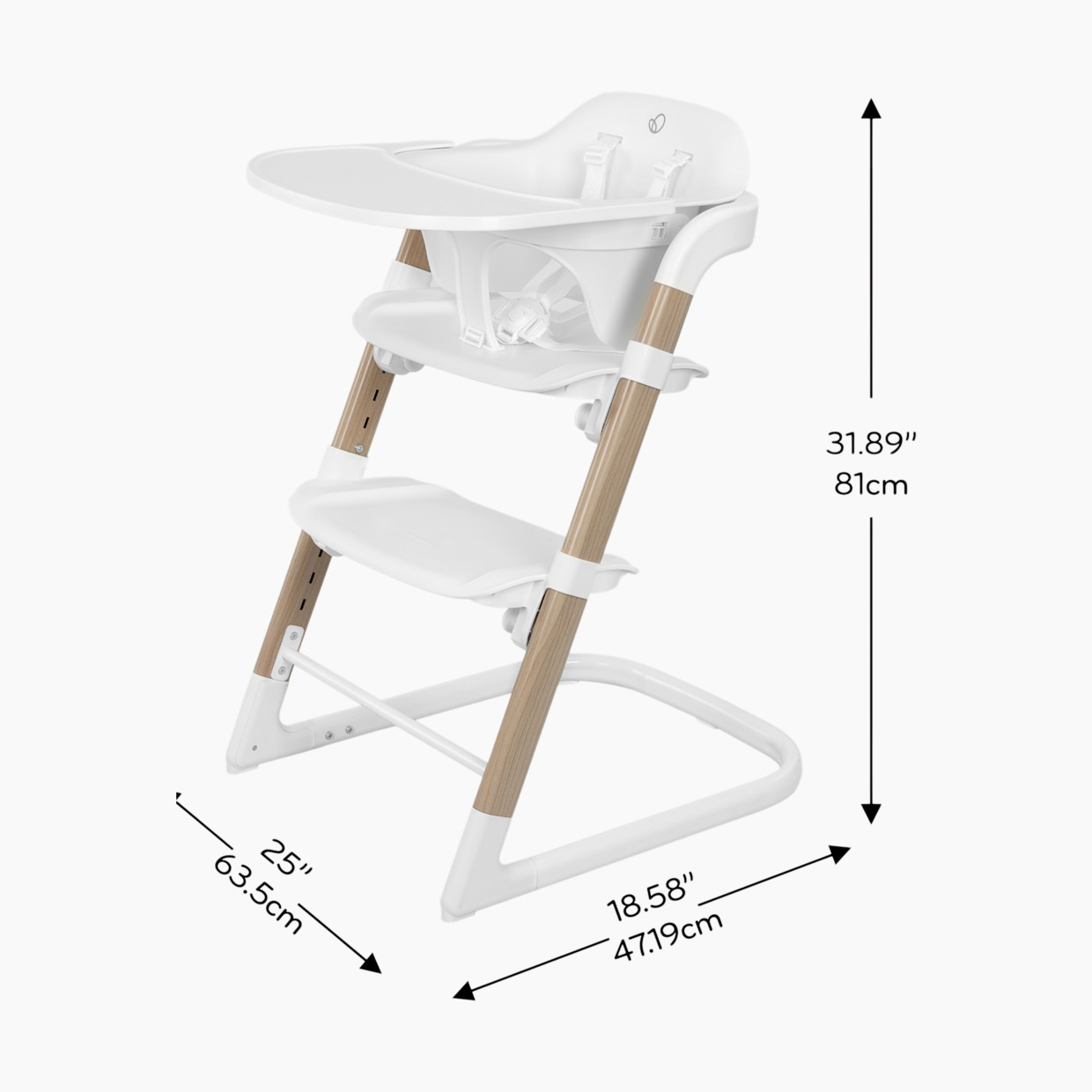 Evenflo RightSeat Multistage High Chair - Sea Salt White.