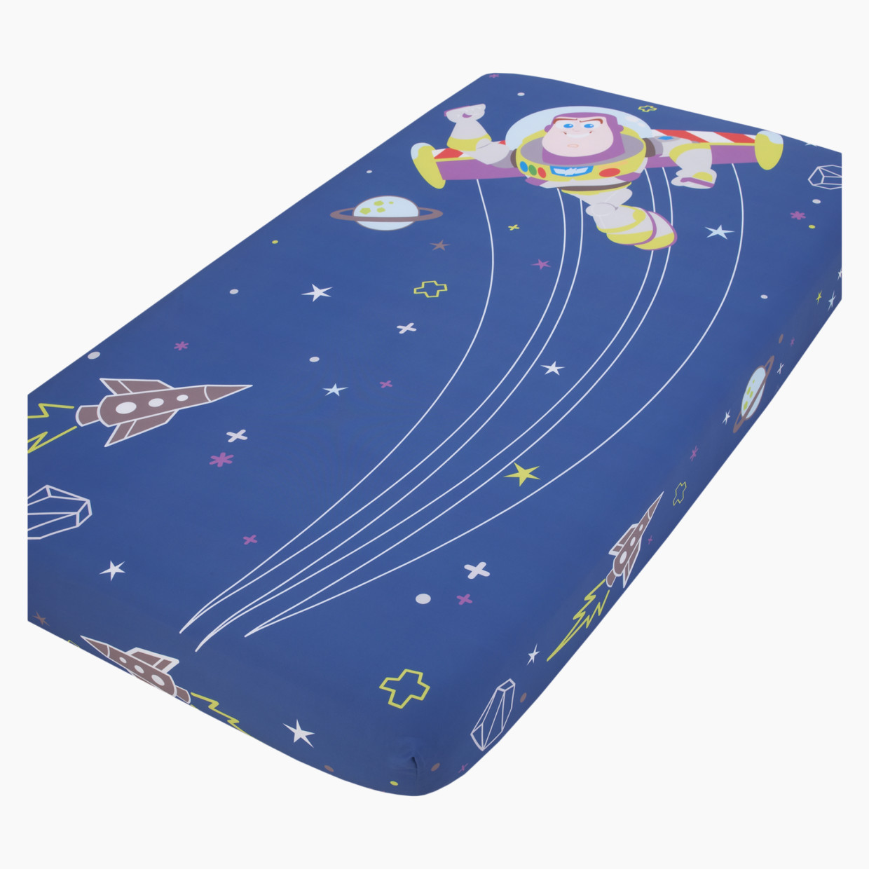 NoJo Baby Photo Op Fitted Crib Sheet - Toy Story Buzz Lightyear.