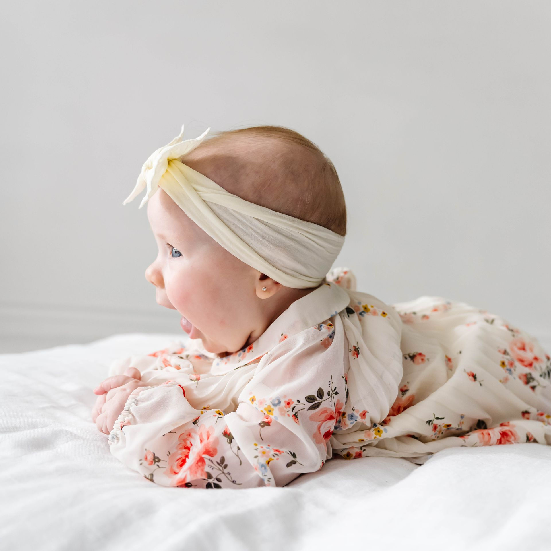 Baby Bling Classic Knot Headband Set (3 pack) - Rose Gold, Oak, And Ivory.