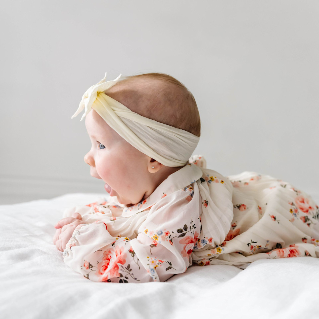 Baby Bling Classic Knot Headband Set (3 pack) - Rose Gold, Oak, And Ivory.
