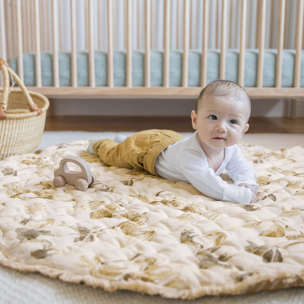 Tiny Kind Baby Quilted Play Mat - Jungle Family.