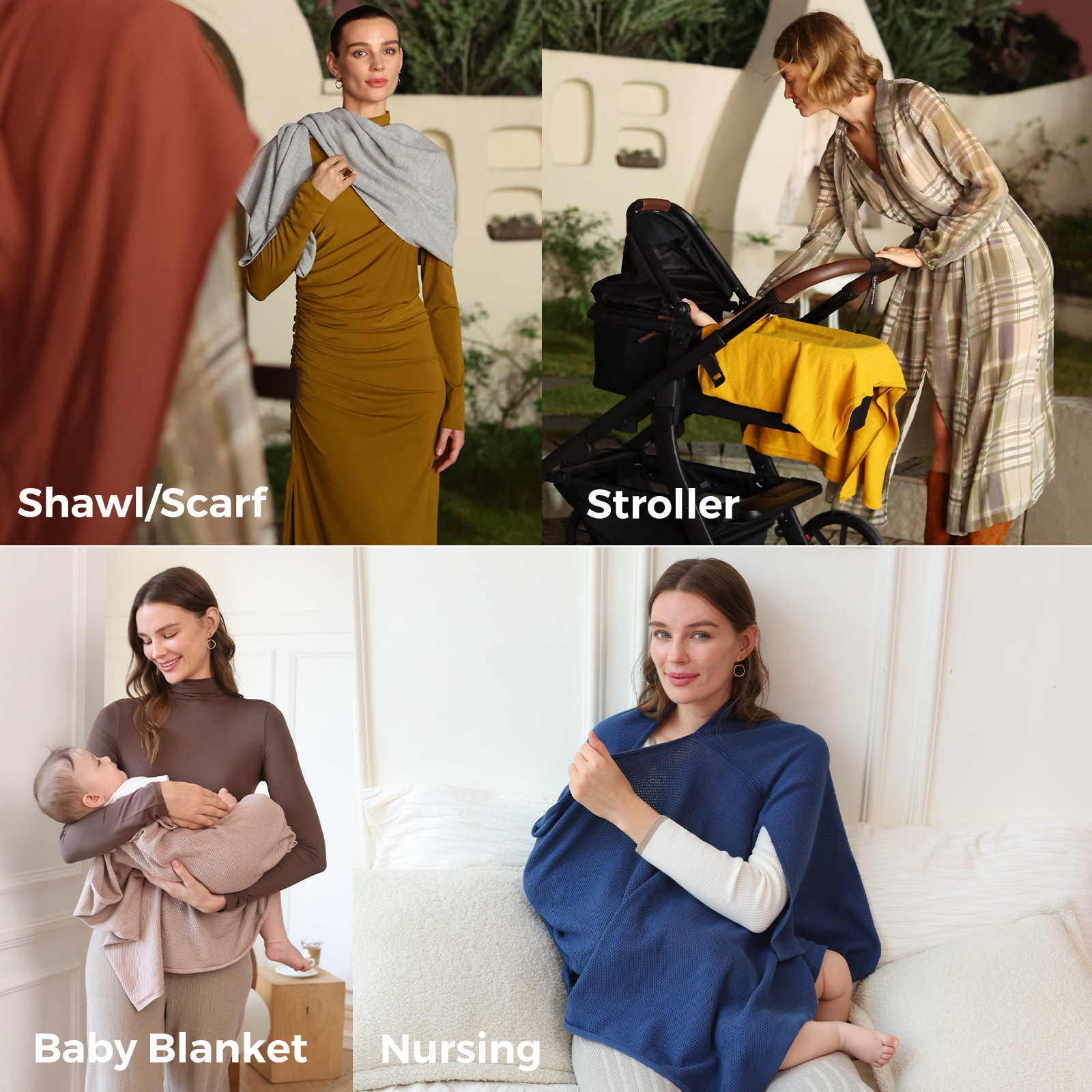 Momcozy Ultra-Light Nursing Cover - Dark Blue.