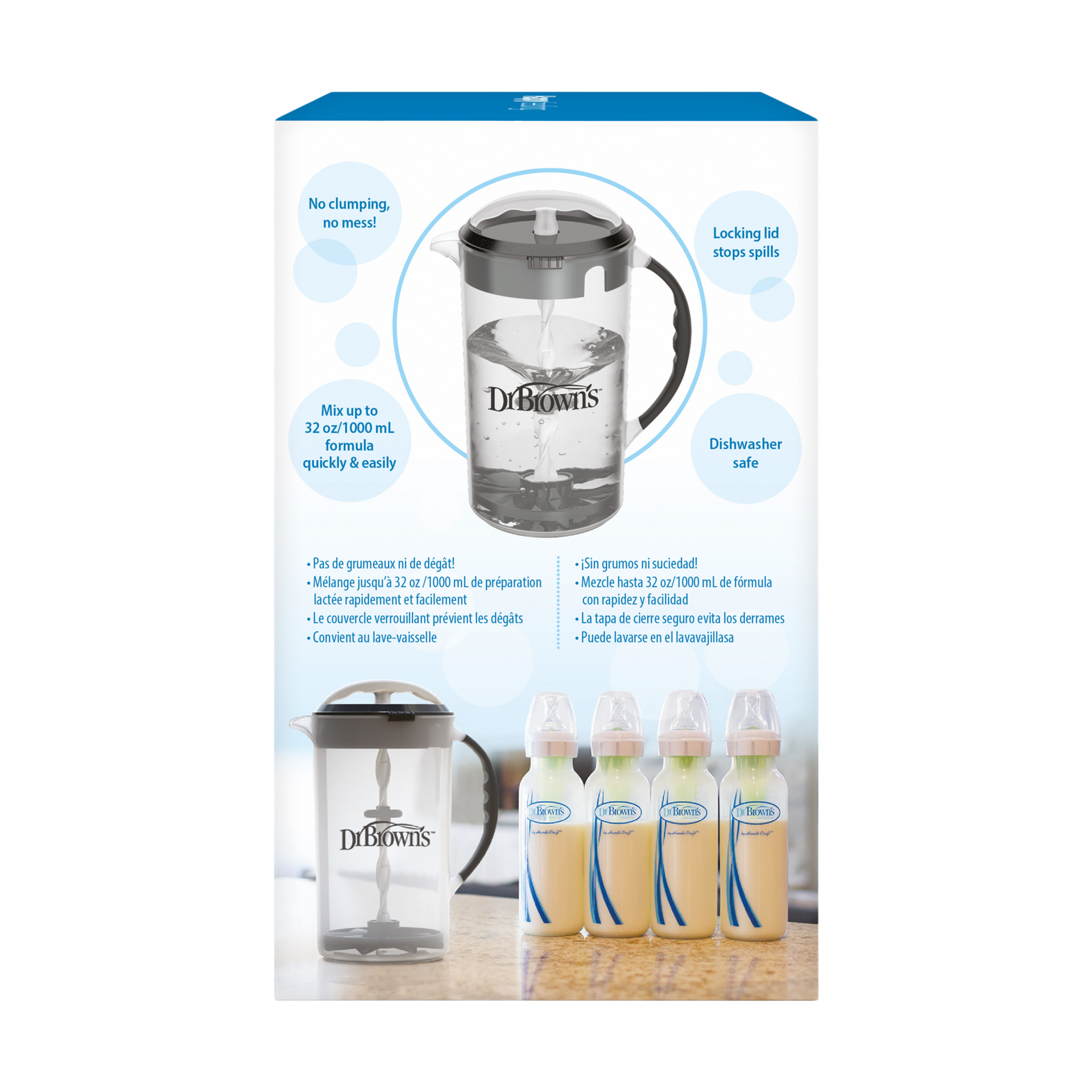 Dr. Brown's Formula Mixing Pitcher - Black, Formula Mixing Pitcher, 36 Oz.