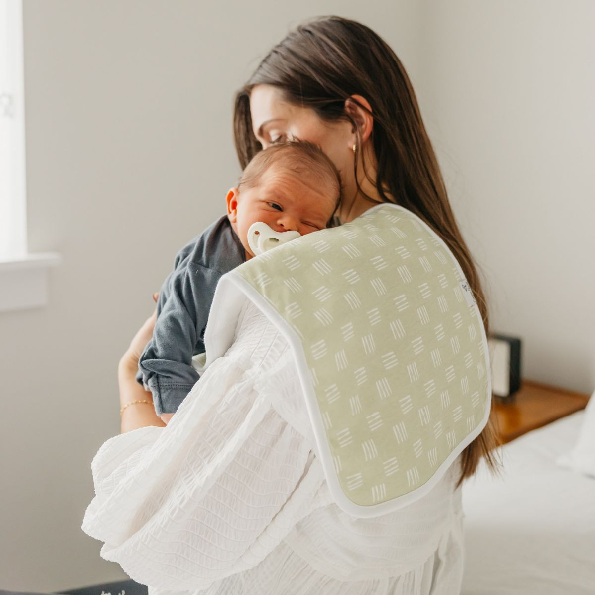Copper Pearl Printed Burp Cloth Set - Atlas.