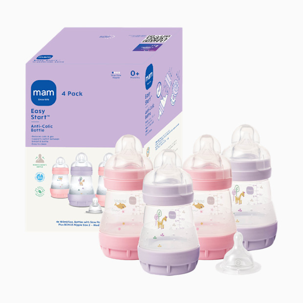 MAM Easy Start Anti-Colic Baby Bottle (4 Pack).