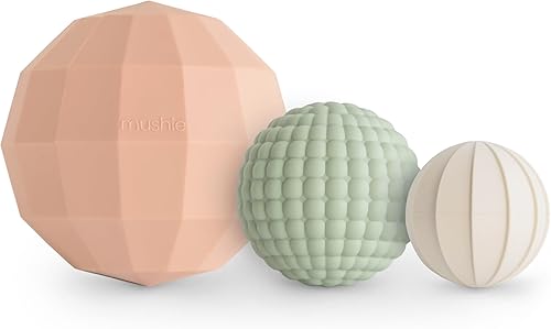 mushie Silicone Nesting Spheres Sensory Toy.