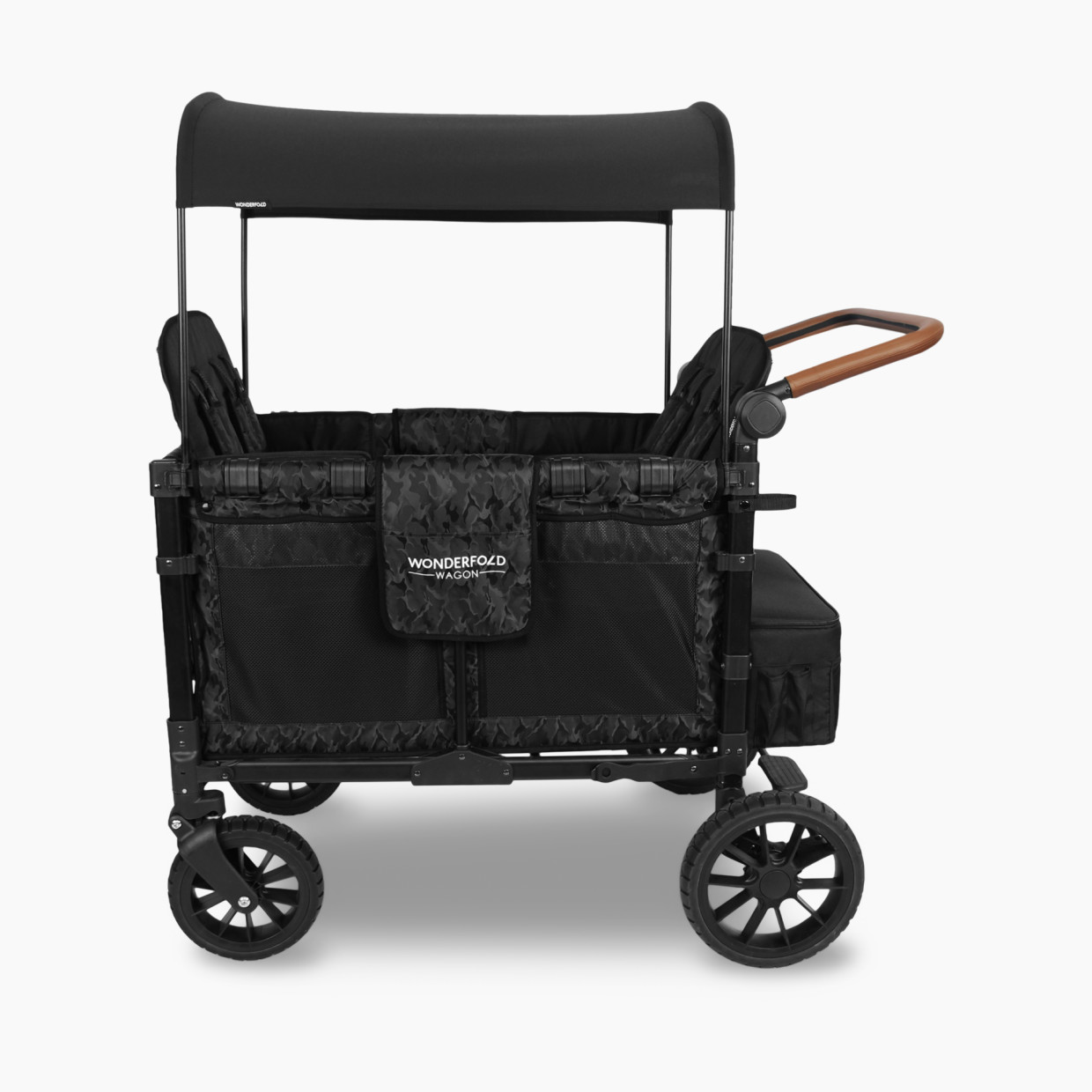 WonderFold Wagon W4 Luxe Quad Stroller Wagon (4 Seater) - Black Camo.