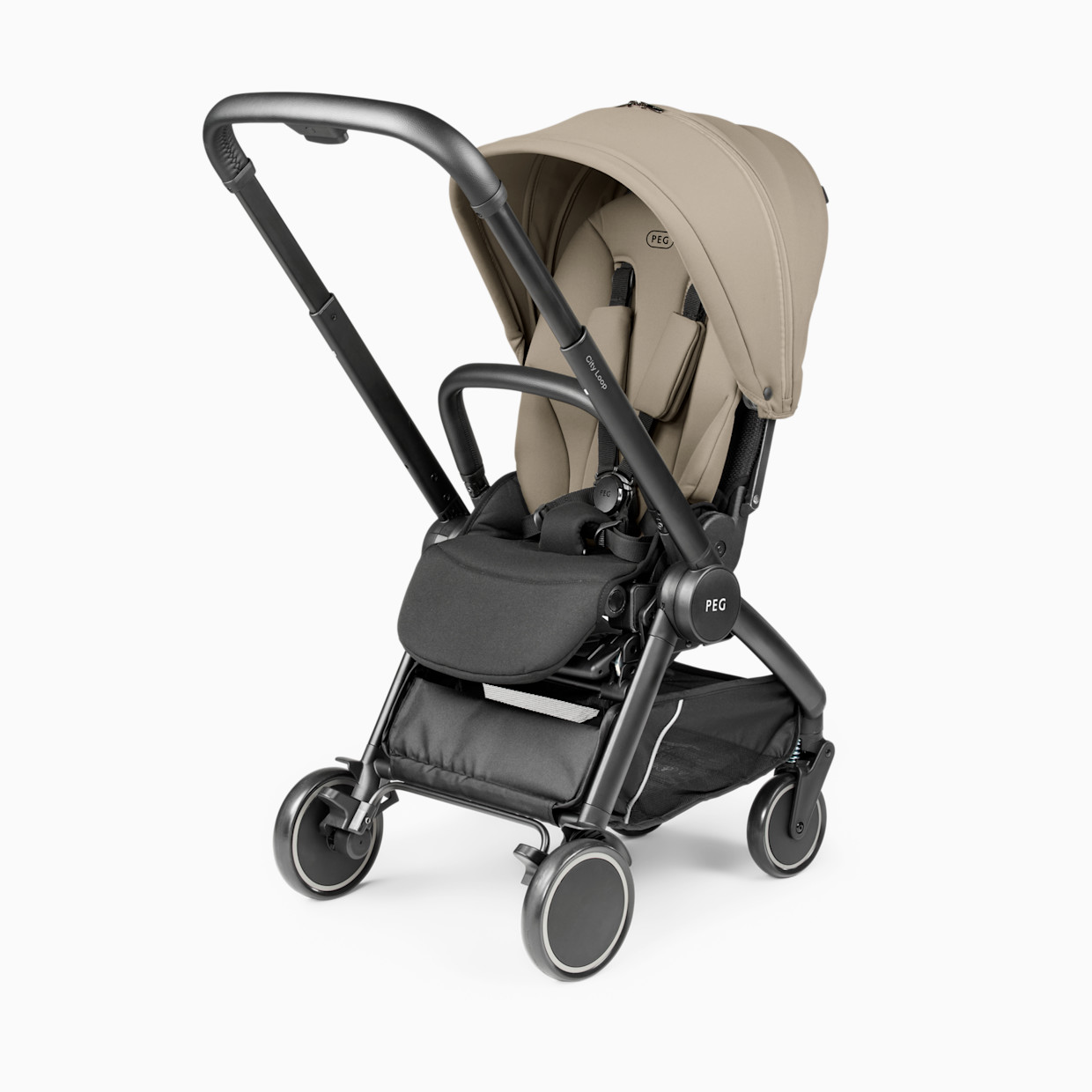 Peg Perego PEG City Loop Full-Size Reversible Stroller Seat - Vanilla Blend.